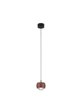 Nova Luce Conga - hanglamp - Ø 9,6 x 140 cm - 13W LED incl. - koffie