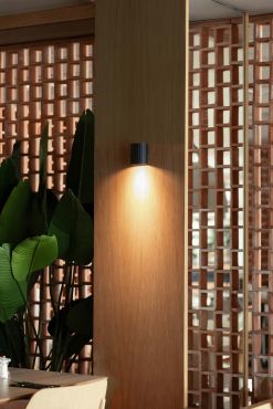 Faro Sole - wandlamp - 8 x 10 x 6,5 cm - zwart