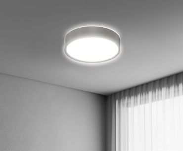 Century Italia Blanca Luxe - plafondlamp - Ø 30 x 7 cm - 17W LED incl. - grijs