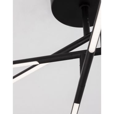 Nova Luce Raccio - plafondverlichting - 84 x 77 x 25,5 cm - 30W dimbare LED incl. - zwart