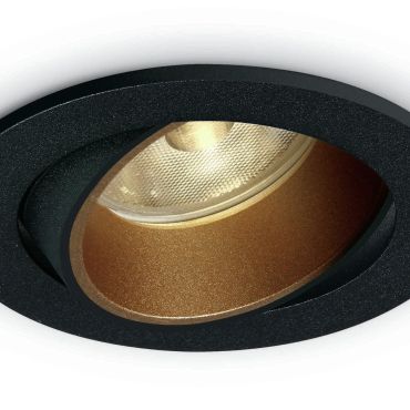 ONE Light Interchangable Rings - inbouwspot - Ø 85 mm, Ø 76 mm inbouwmaat - 7W dimbare LED incl. - zwart