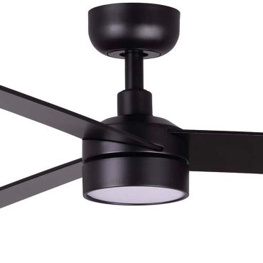 Faro Rudder S - plafondventilator met licht - Ø 106 cm - mat zwart