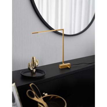 Nova Luce Raccio - tafellamp - 36,5 x 12 x 40 cm - 6,8W LED incl. - goud messing