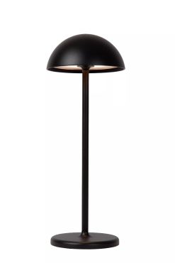 Lucide Joy - oplaadbare tafellamp - Ø 12 x 32 cm - 1,5W dimbare LED incl. - IP54 - zwart