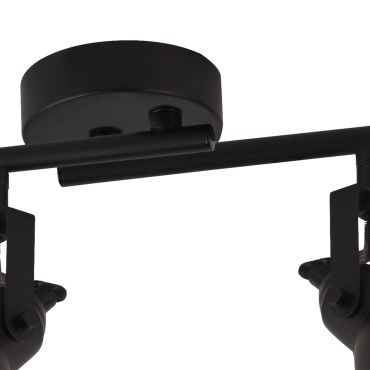 Searchlight Focus - opbouwspot 4L - 81 x 9 x 16 cm - mat zwart en wit