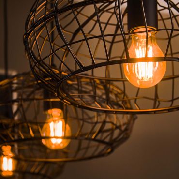Vico Connect XL - hanglamp - 170 x 34 x 150 cm - zwart bruin