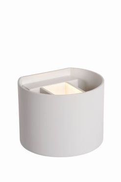 Lucide Axi Rond - wandverlichting met 2 regelbare lichtbundels - 13,5 x 11,5 x 10 cm - 6W LED incl. - wit