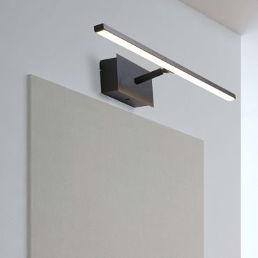 Searchlight Amalfi - wandverlichting - 41 x 8 cm - 7W LED incl - IP44 - mat zwart