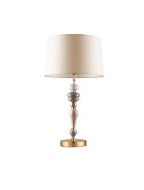 Nova Luce Damo - tafellamp - Ø 34 x 60 cm - antiek messing, zacht oranje en bruin