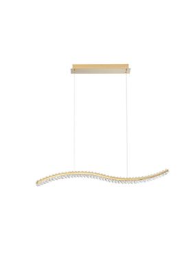 Nova Luce Aurelia - hanglamp - 100 x 7,6 x 150 cm - 43W dimbare LED incl. - goud