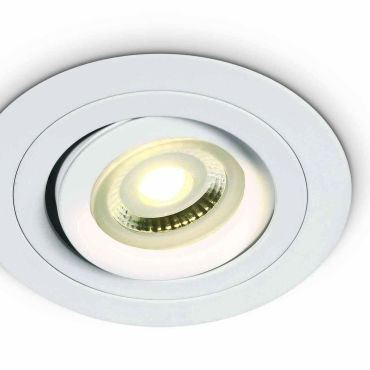 ONE Light Dual Ring GU10 Range - inbouwspot - Ø 92 mm, Ø 80 mm inbouwmaat - wit