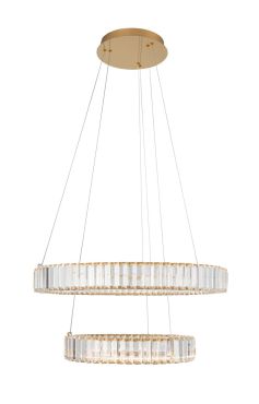 Nova Luce Aurelia - hanglamp - Ø 60 x 150 cm - 46W dimbare LED incl. - goud