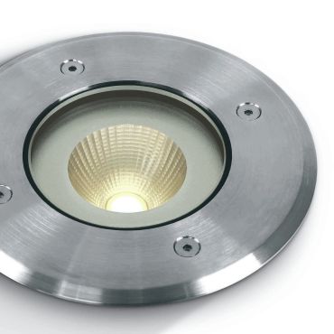 ONE Light COB Inground Range - grondspot voor buiten - Ø 125 mm, Ø 106 mm inbouwmaat - 10W LED incl. - IP67 - roestvrij staal