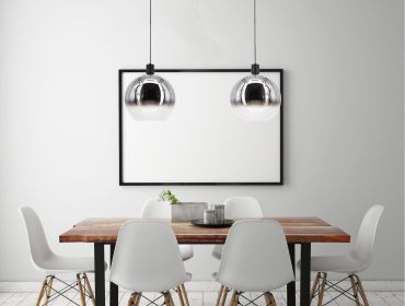 Artdelight Rosario - hanglamp - Ø 30 x 150 cm - gerookt chroom
