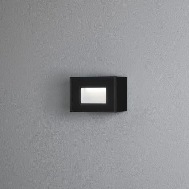 Konstsmide Chieri - buiten wandlamp - 12 x 5,5  x 8 cm - 4W LED incl. - IP54 - zwart