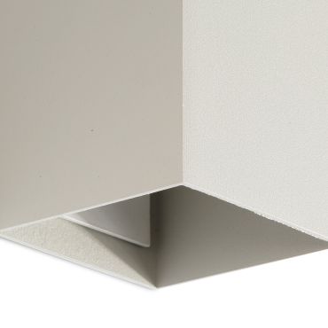 Faro Lune 2L - wandlamp - 8 x 15,5 x 6,5 cm - grijs