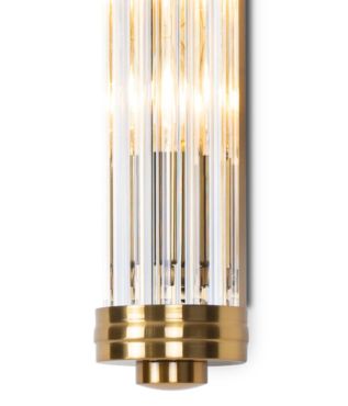 Maxlight Florence - wandverlichting - 9 x 9,5 x 40 cm - messing