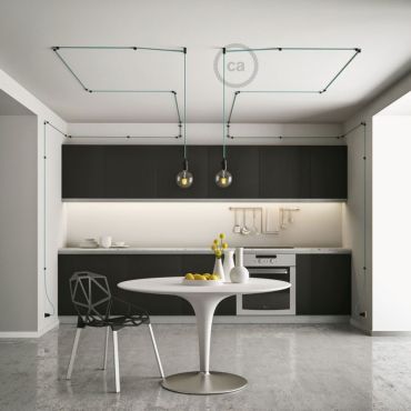 Creative Cables - plafond/wand snoerbevestiging - Ø 2,2 cm - zwart