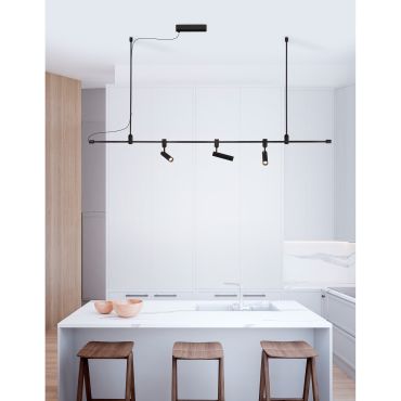 Nova Luce Grammi - magnetisch railsysteem - 200 x 120 cm - zwart