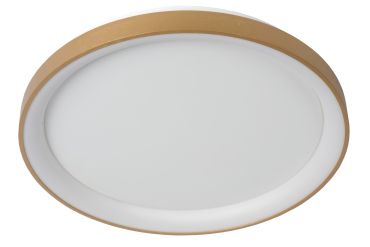Lucide Vidal - plafondverlichting - Ø 48 x 6 cm - 38W LED incl. - mat goud/messing