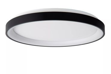 Lucide Vidal - plafondverlichting - Ø 48 x 6 cm - 38W LED incl. - zwart