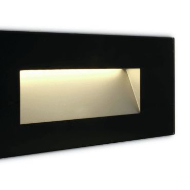 ONE Light Glass Face - inbouw wandverlichting - 19 x 3,6 x 8 cm - 5W LED incl. - IP65 - zwart
