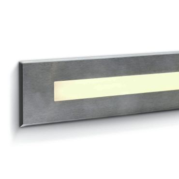 ONE Light Wall Recessed Pro Range - inbouw wandverlichting - 27 x 6,7 x 6,3 cm - 10W LED incl. - IP65 - roestvrij staal