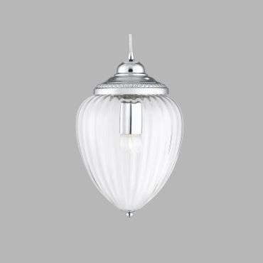 Searchlight Pineapple - hanglamp - Ø 22 x 100 cm - chroom