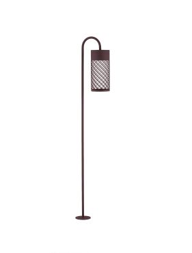 Nova Luce Motley - tuinpaal - Ø 10 x 100 x 18,5 cm - 9W LED incl. - IP65 - corten