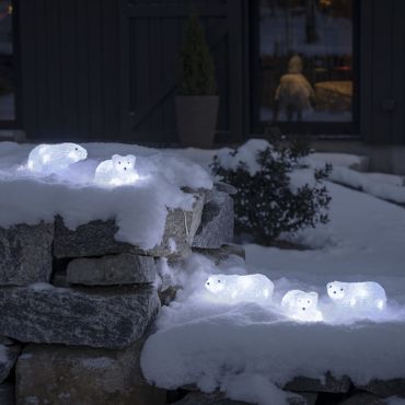 Konstsmide kerstverlichting - ijsberen - 16 x 7 x 9 cm - IP44 - transparant