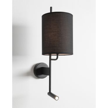 Nova Luce Yama - wandverlichting met schakelaar - 18 x 29,6 x 57,5 cm - 3W LED incl. - zwart