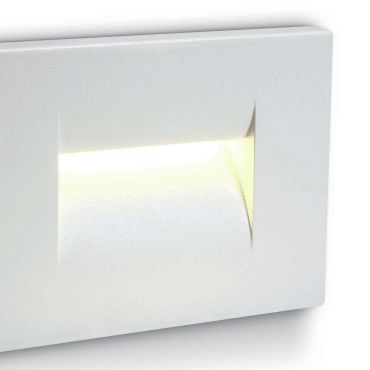 ONE Light Outdoor Dark Light Wall Recessed - inbouw wandverlichting - 10,7 x 6,5 x 7,5 cm - 3,6W LED incl. - IP65 - wit