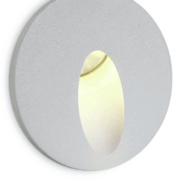 ONE Light Indoor/Outdoor Dark Light Wall Recessed - inbouw wandverlichting - Ø 62,5 x 4,5 cm - 3W LED incl. - IP54 - wit