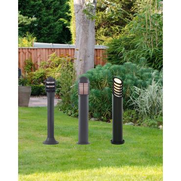 Searchlight Outdoor Posts - tuinpaal - Ø 16 x 73 cm - IP44 - mat zwart
