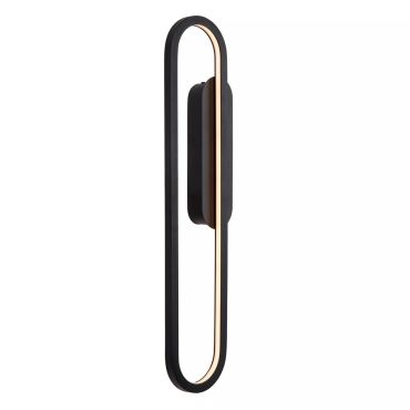 Lucide Thelma - wandlamp - 12 x 5,6 x 60 cm - 22W dimbare LED incl. - zwart
