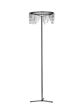 Nova Luce Stellar - vloerlamp - Ø 40 x 140 cm - 17W dimbare LED incl. - zwart chroom