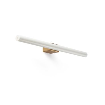 Faro Calma - wandverlichting - 50 x 5,5 cm - 7W LED incl. - IP44 - geborsteld goud