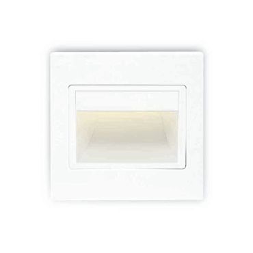 ONE Light Indoor Square Wall Recessed - inbouw wandverlichting - 9,4 x 3,5 x 9,4 cm - 1,5W LED incl. - wit