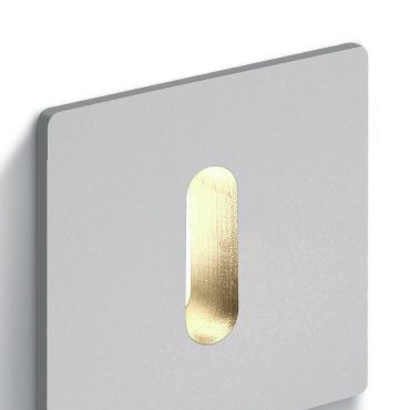 ONE Light Indoor Decorative Wall Recessed - inbouw wandverlichting - 2,5 x 3,8 x 2,5 cm - 1W dimbare LED incl. - aluminium