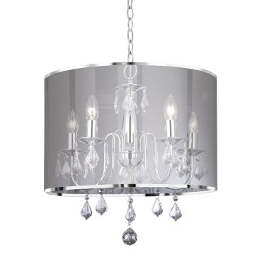 Searchlight Venetian - luster - Ø 50 x 100 cm - chroom
