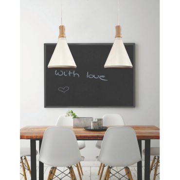 Artdelight Cornet - hanglamp - Ø 26 x 176 cm - wit en goud