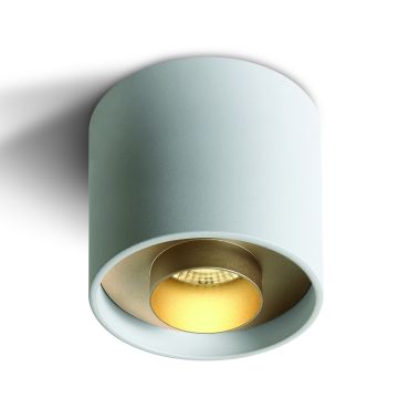 ONE Light Dark Light Cylinders - opbouwspot 1L - Ø 10 x 10 cm - 22W LED incl. - wit