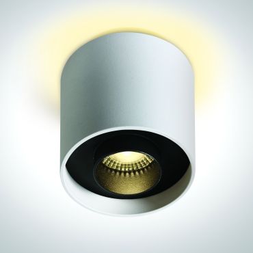 ONE Light Dark Light Cylinders - opbouwspot met verwisselbare reflectoren - Ø 7 x 8 cm - 8W LED incl. - wit