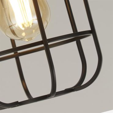 Searchlight Vision - plafondlamp - Ø 15 x 26 cm - mat zwart