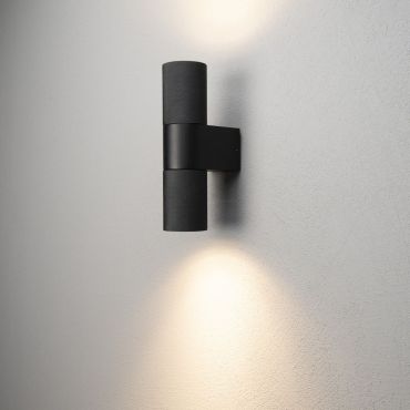Konstsmide Temi Up/Down - buiten wandlamp - 6,5 x 11,5 x 23,5 cm - IP54 - zwart