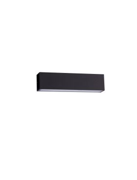 Nova Luce Allure - buiten wandverlichting - 26 x 6,5 x 5,1 cm - 22W LED incl. - IP65 - zandzwart