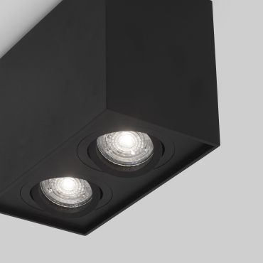 Nova Luce Rende - opbouwspot 2L - 18 x 9,6 x 12,5 cm - zwart