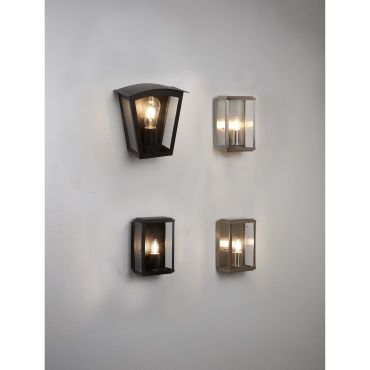 Searchlight Box - buiten wandverlichting - 16 x 25 cm - IP44 - satijn zilver