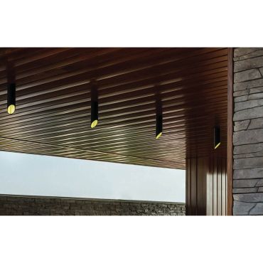 SHOWROOMMODEL - ONE Light Decorative Cut Cylinders - opbouwspot 1L - Ø 6 x 15 cm - zwart en goud