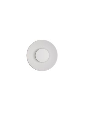 Nova Luce Cico - buiten wandverlichting - Ø 24 x 4,8 cm - 12W LED incl. - IP65 - zandwit